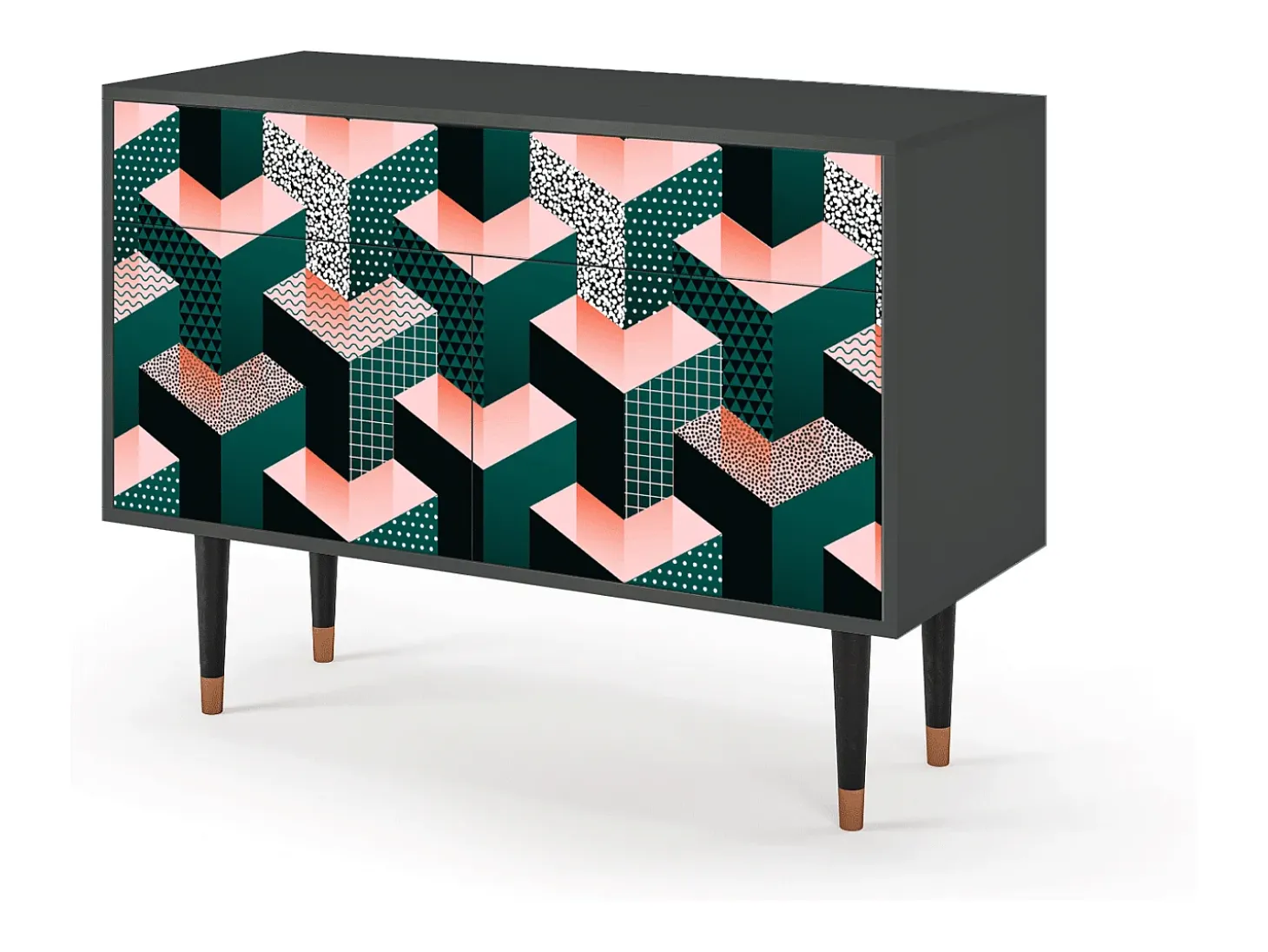 Aparador - 115x85x48 cm - BS4 - Geometric Madness, Antracita