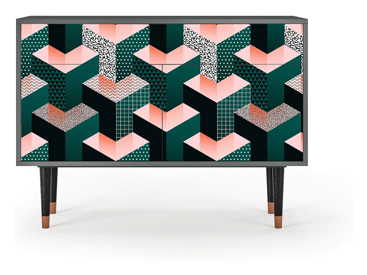 Aparador - 115x85x48 cm - BS4 - Geometric Madness, Antracita