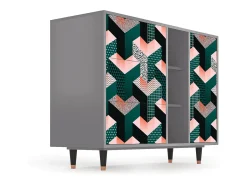 Aparador - 125x98x48 cm - BS2 - Geometric Madness, Gris