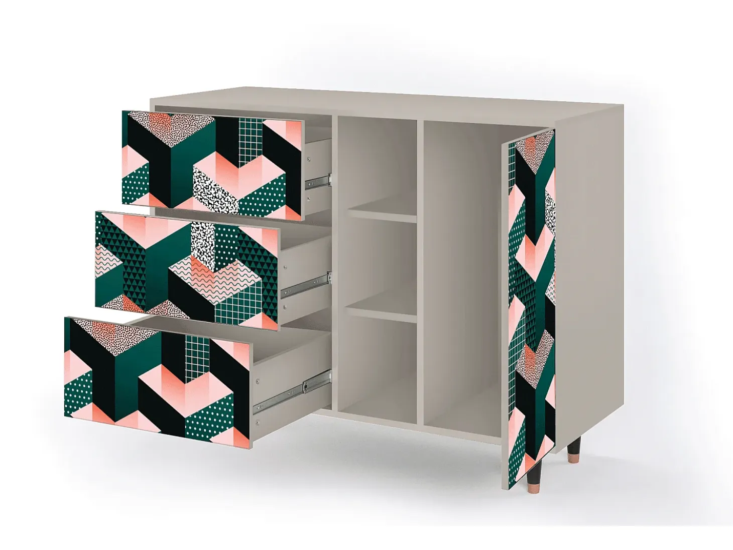 Aparador - 125x98x48 cm - BS2 - Geometric Madness, Arena
