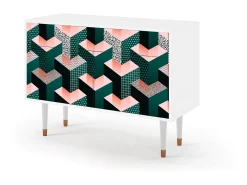 Aparador - 115x85x48 cm - BS4 - Geometric Madness, Blanco
