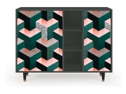 Aparador - 125x98x48 cm - BS2 - Geometric Madness, Antracita