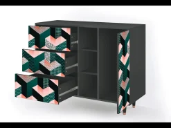 Aparador - 125x98x48 cm - BS2 - Geometric Madness, Antracita