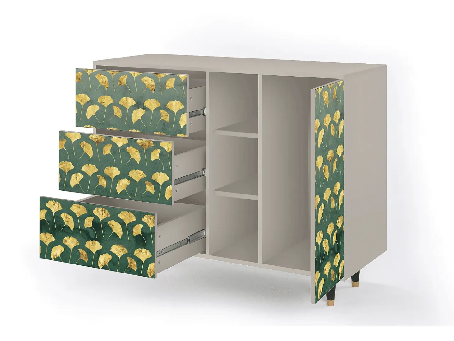 Aparador - 125x98x48 cm - BS2 - Gingko leaves, Arena
