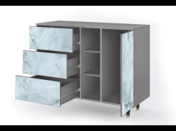 Aparador - 125x98x48 cm - BS2 - Glacial Colour, Gris