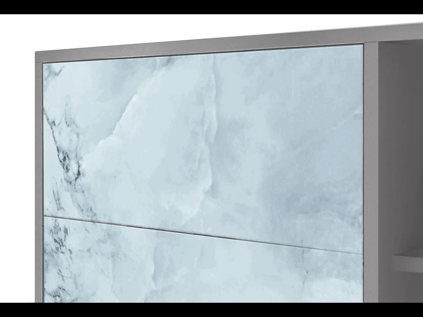 Aparador - 125x98x48 cm - BS2 - Glacial Colour, Gris