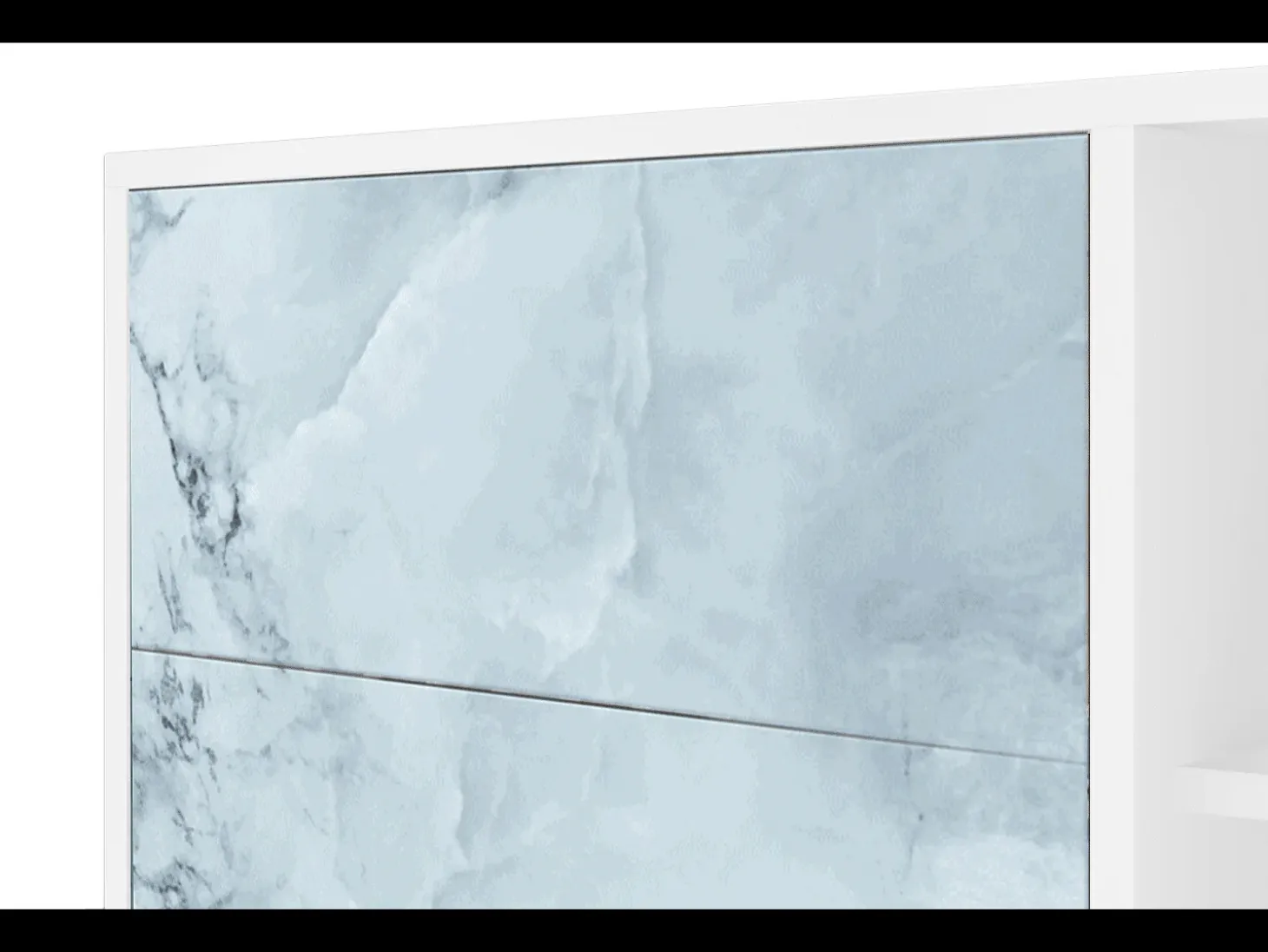 Aparador - 125x98x48 cm - BS2 - Glacial Colour, Blanco