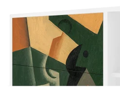 Aparador - 125x98x48 cm - BS2 - Glass and Checkerboard, Blanco