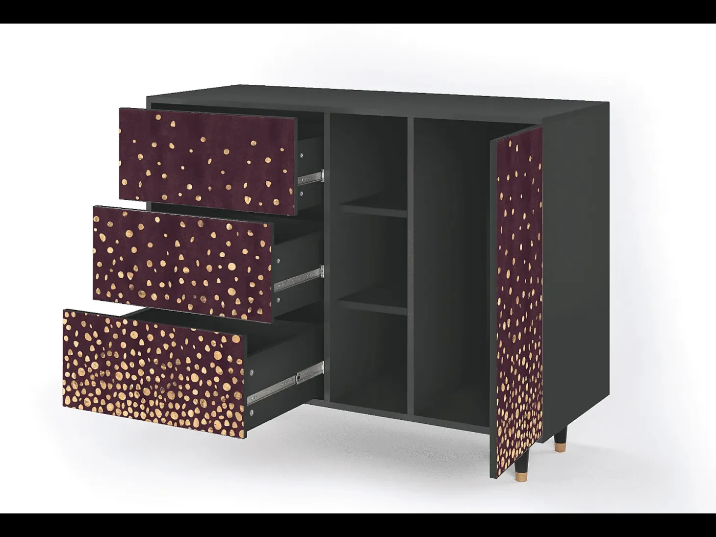 Aparador - 125x98x48 cm - BS2 - Glowworms, Antracita