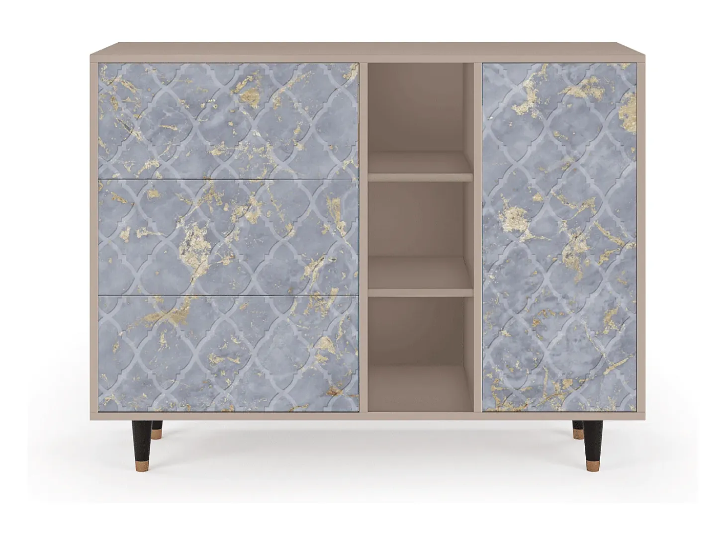 Aparador - 125x98x48 cm - BS2 - Golden Smoke, Latte