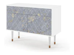 Aparador - 115x85x48 cm - BS4 - Golden Smoke, Blanco
