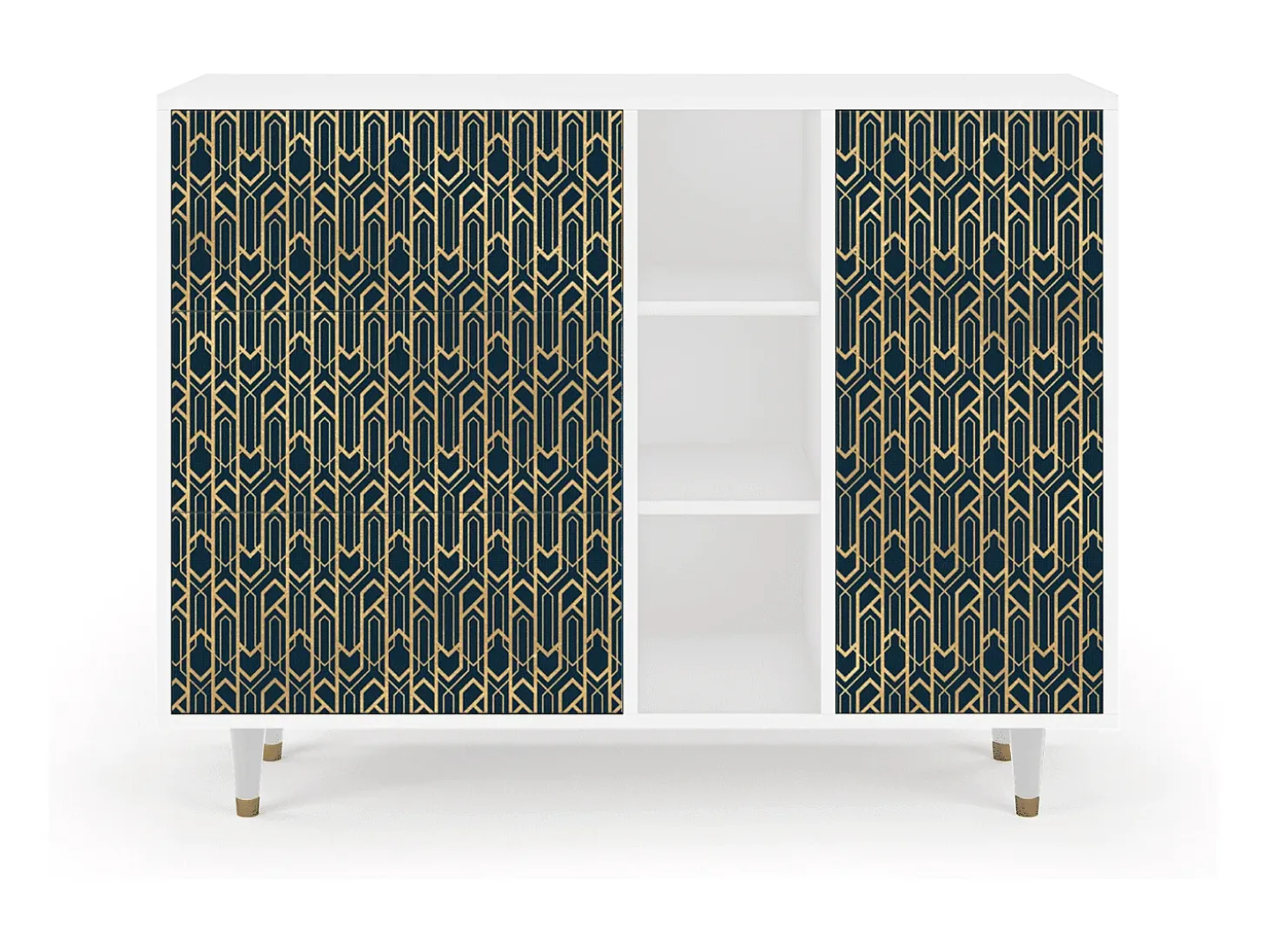 Aparador - 125x98x48 cm - BS2 - Golden Empire, Blanco