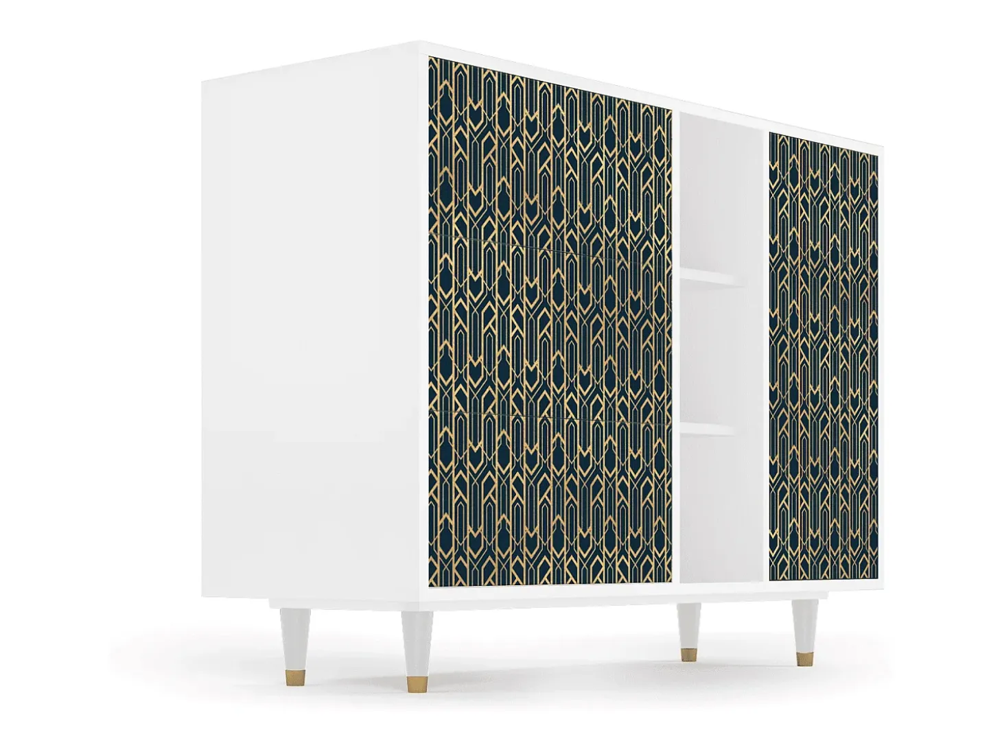 Aparador - 125x98x48 cm - BS2 - Golden Empire, Blanco