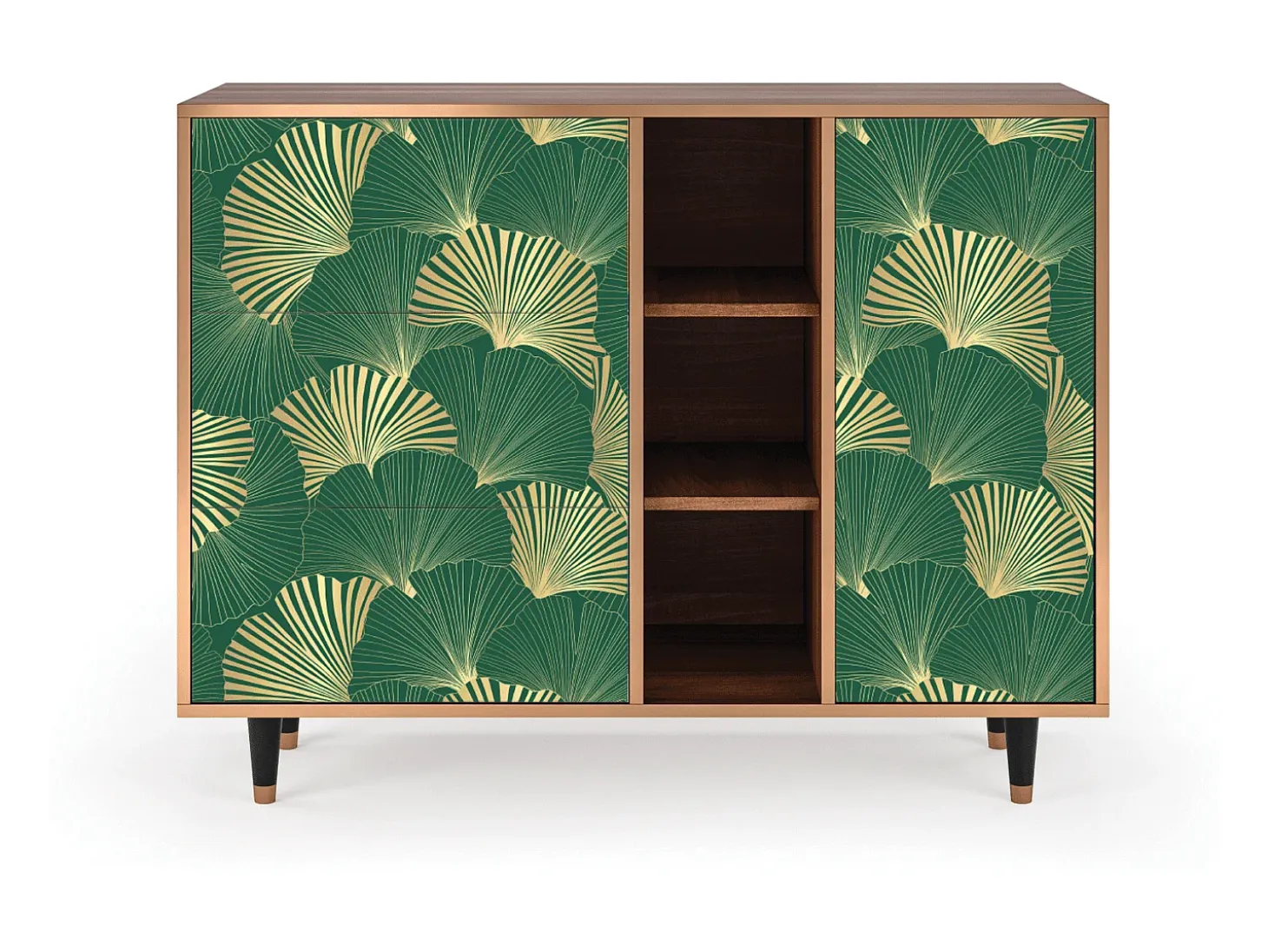 Aparador - 125x98x48 cm - BS2 - Gold Ginkgo, Nogal