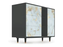 Aparador - 125x98x48 cm - BS2 - Golden Waves, Antracita