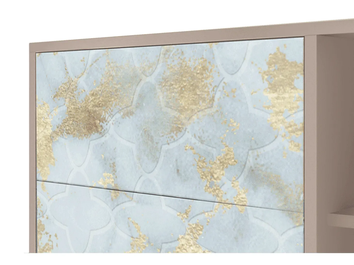 Aparador - 125x98x48 cm - BS2 - Golden Waves, Latte