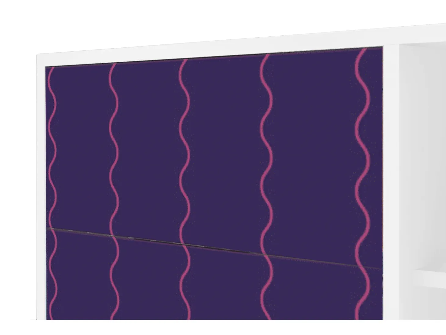 Aparador - 125x98x48 cm - BS2 - Grape Maccaroni, Blanco