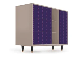 Aparador - 125x98x48 cm - BS2 - Grape Maccaroni, Latte