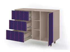 Aparador - 125x98x48 cm - BS2 - Grape Maccaroni, Latte