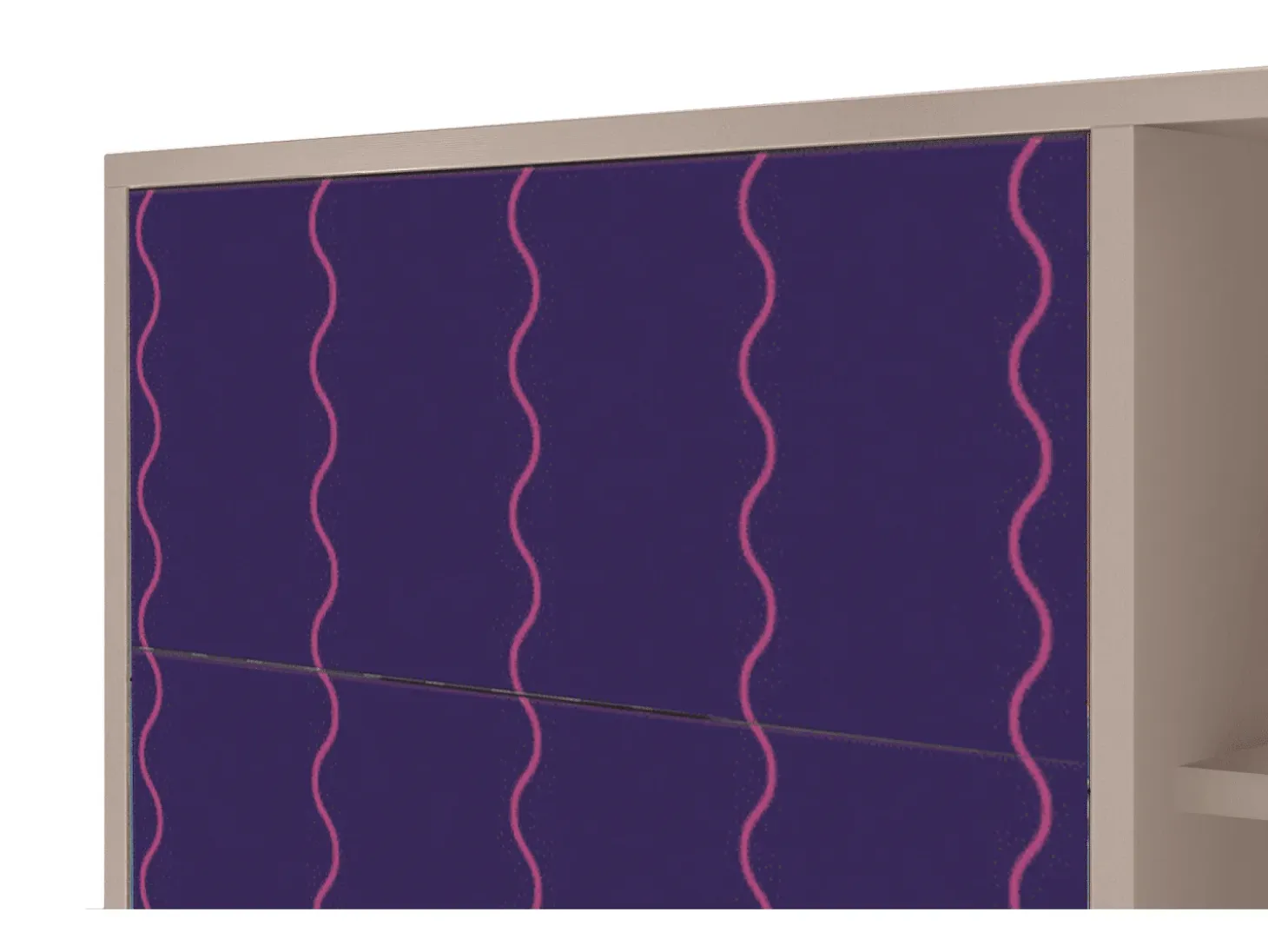 Aparador - 125x98x48 cm - BS2 - Grape Maccaroni, Latte