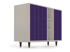 Aparador - 125x98x48 cm - BS2 - Grape Maccaroni, Arena
