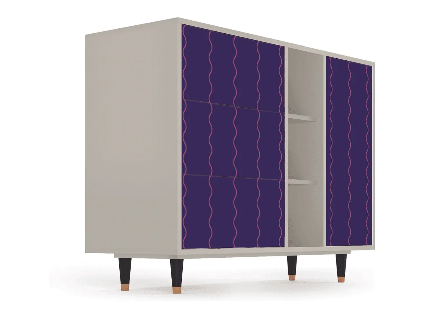 Aparador - 125x98x48 cm - BS2 - Grape Maccaroni, Arena