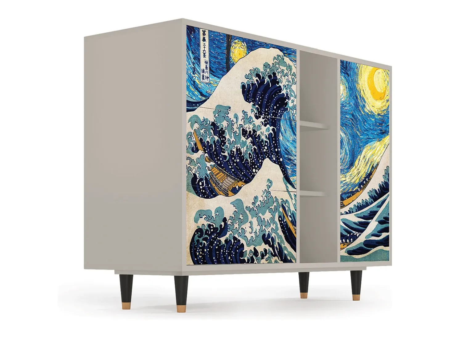 Aparador - 125x98x48 cm - BS2 - Great Wave, Arena