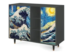 Aparador - 125x98x48 cm - BS2 - Great Wave, Antracita