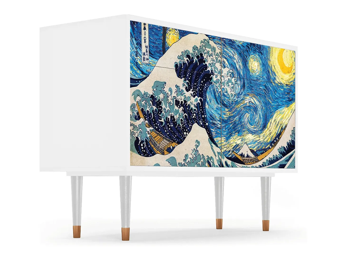 Aparador - 115x85x48 cm - BS4 - Great Wave, Blanco