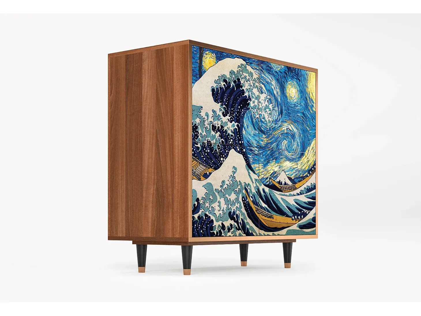 Aparador - 94x96x48 cm - BS3 - Great Wave, Nogal