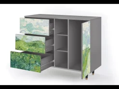 Aparador - 125x98x48 cm - BS2 - Green Wheat Fields, Gris