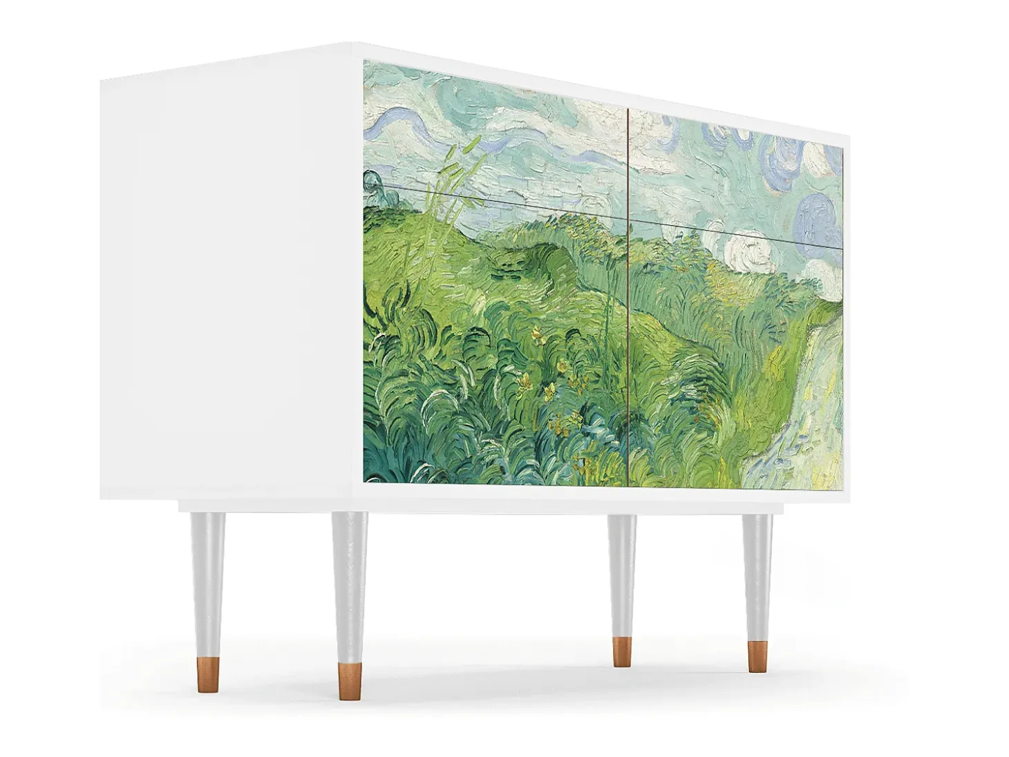 Aparador - 115x85x48 cm - BS4 - Green Wheat Fields, Blanco