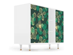 Aparador - 125x98x48 cm - BS2 - Green Flower, Blanco