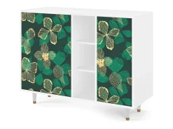 Aparador - 125x98x48 cm - BS2 - Green Flower, Blanco