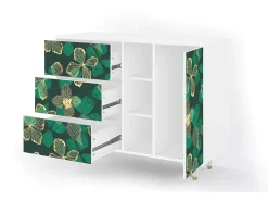Aparador - 125x98x48 cm - BS2 - Green Flower, Blanco