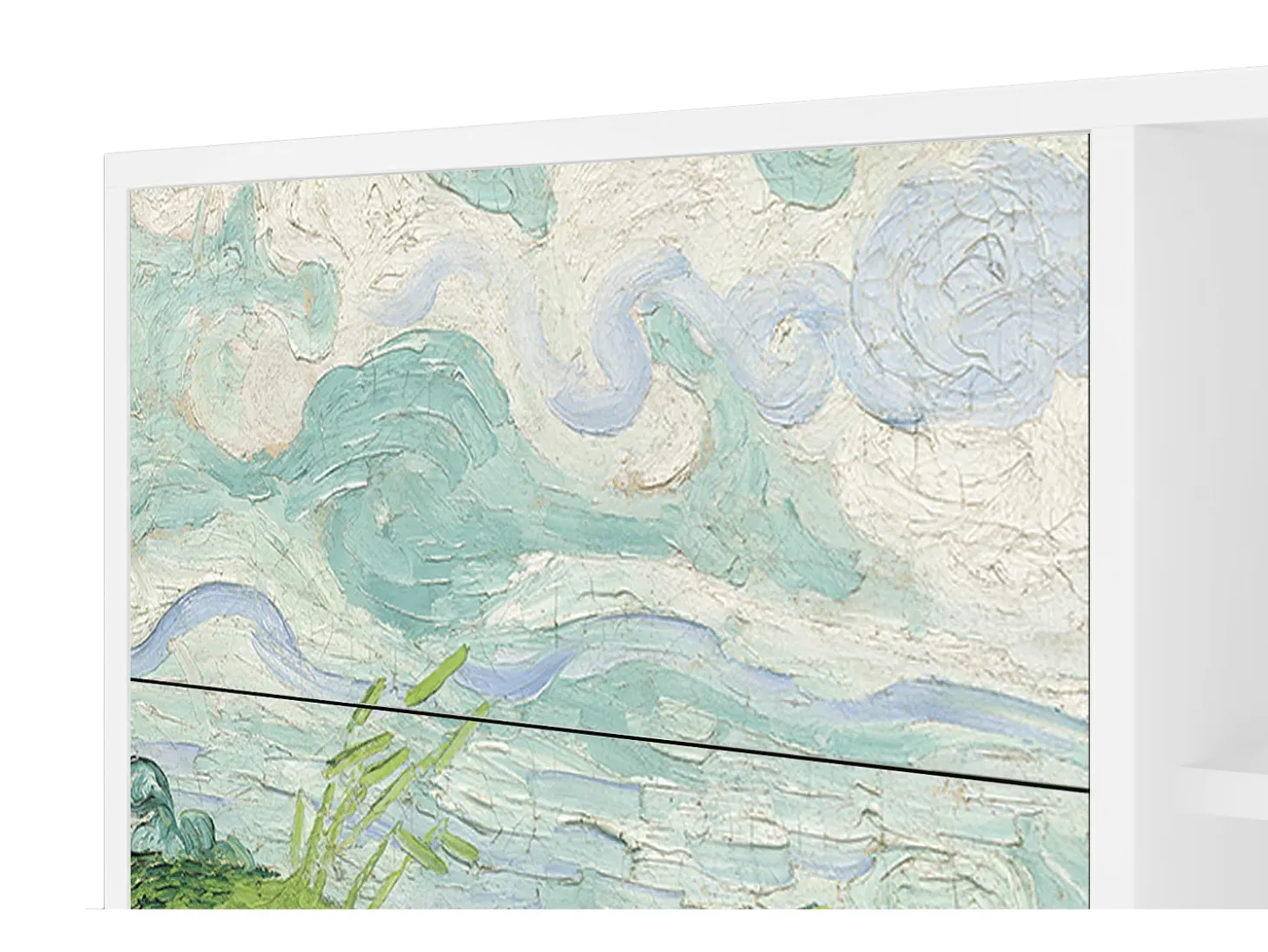Aparador - 125x98x48 cm - BS2 - Green Wheat Fields, Blanco