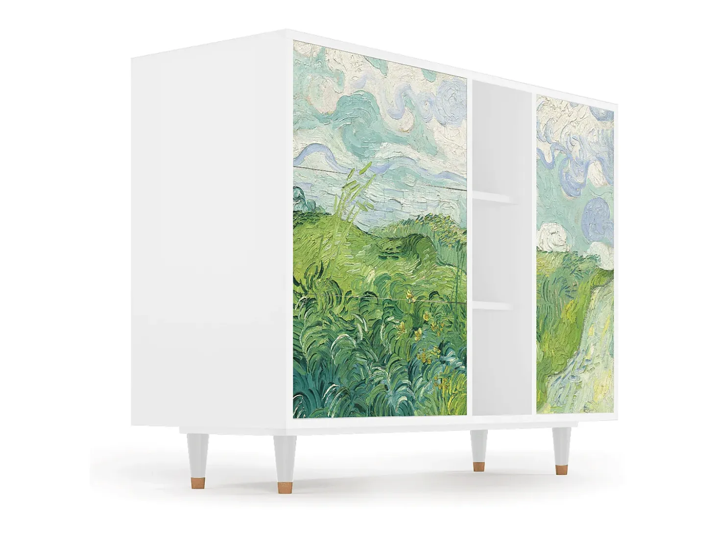 Aparador - 125x98x48 cm - BS2 - Green Wheat Fields, Blanco