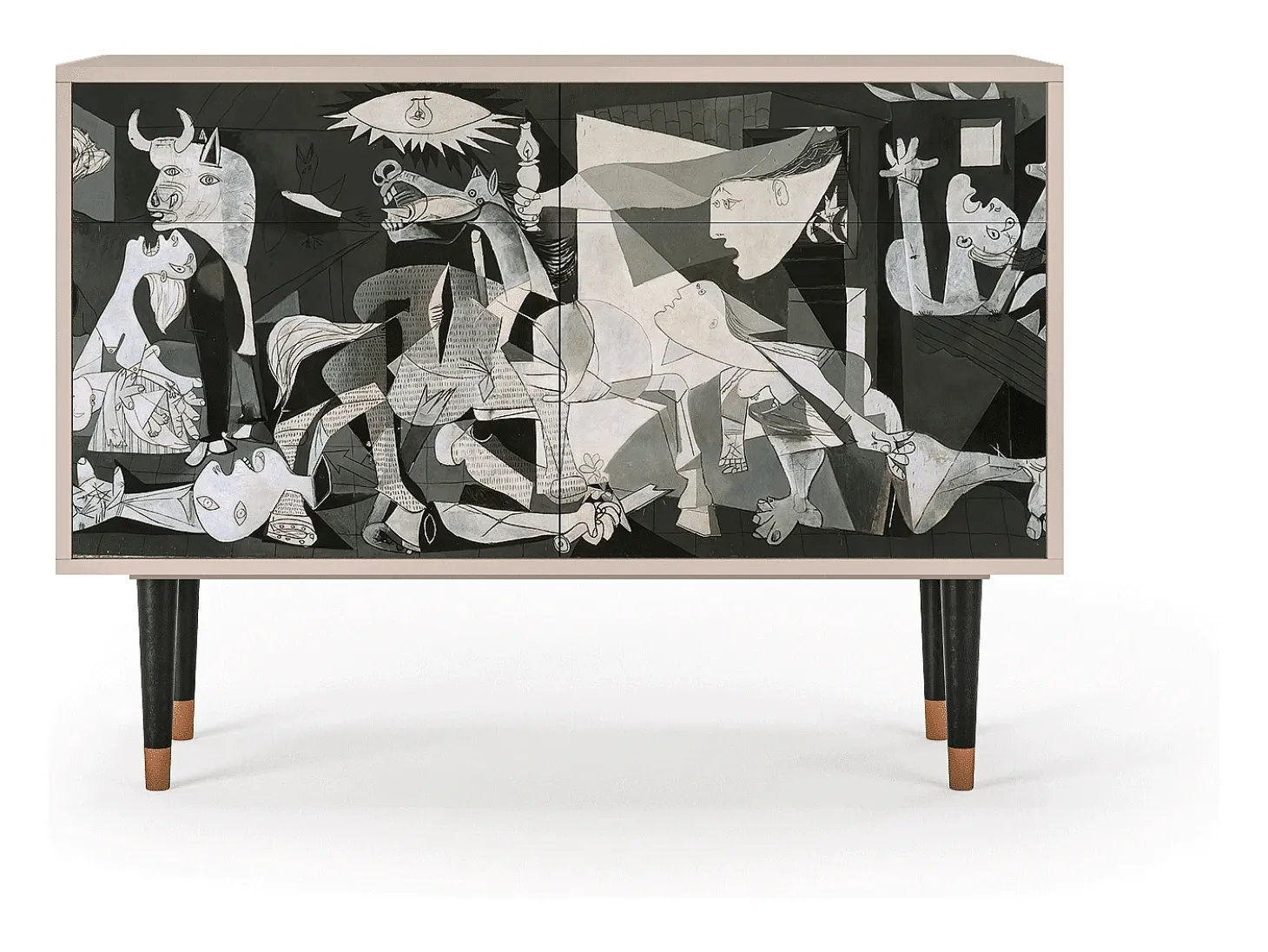 Aparador - 115x85x48 cm - BS4 - Guernica by Picasso, Latte