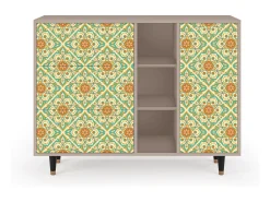 Aparador - 125x98x48 cm - BS2 - Hindu Daisy, Latte