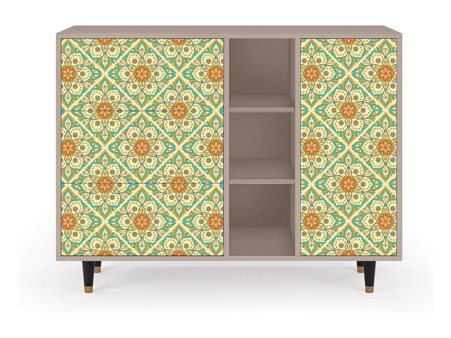 Aparador - 125x98x48 cm - BS2 - Hindu Daisy, Latte