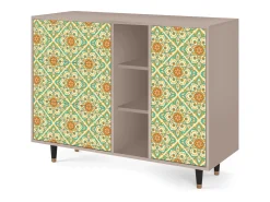 Aparador - 125x98x48 cm - BS2 - Hindu Daisy, Latte