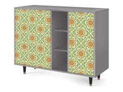 Aparador - 125x98x48 cm - BS2 - Hindu Daisy, Gris