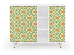 Aparador - 125x98x48 cm - BS2 - Hindu Daisy, Blanco