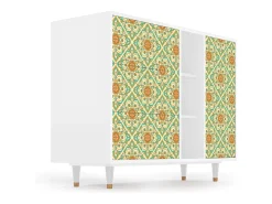 Aparador - 125x98x48 cm - BS2 - Hindu Daisy, Blanco
