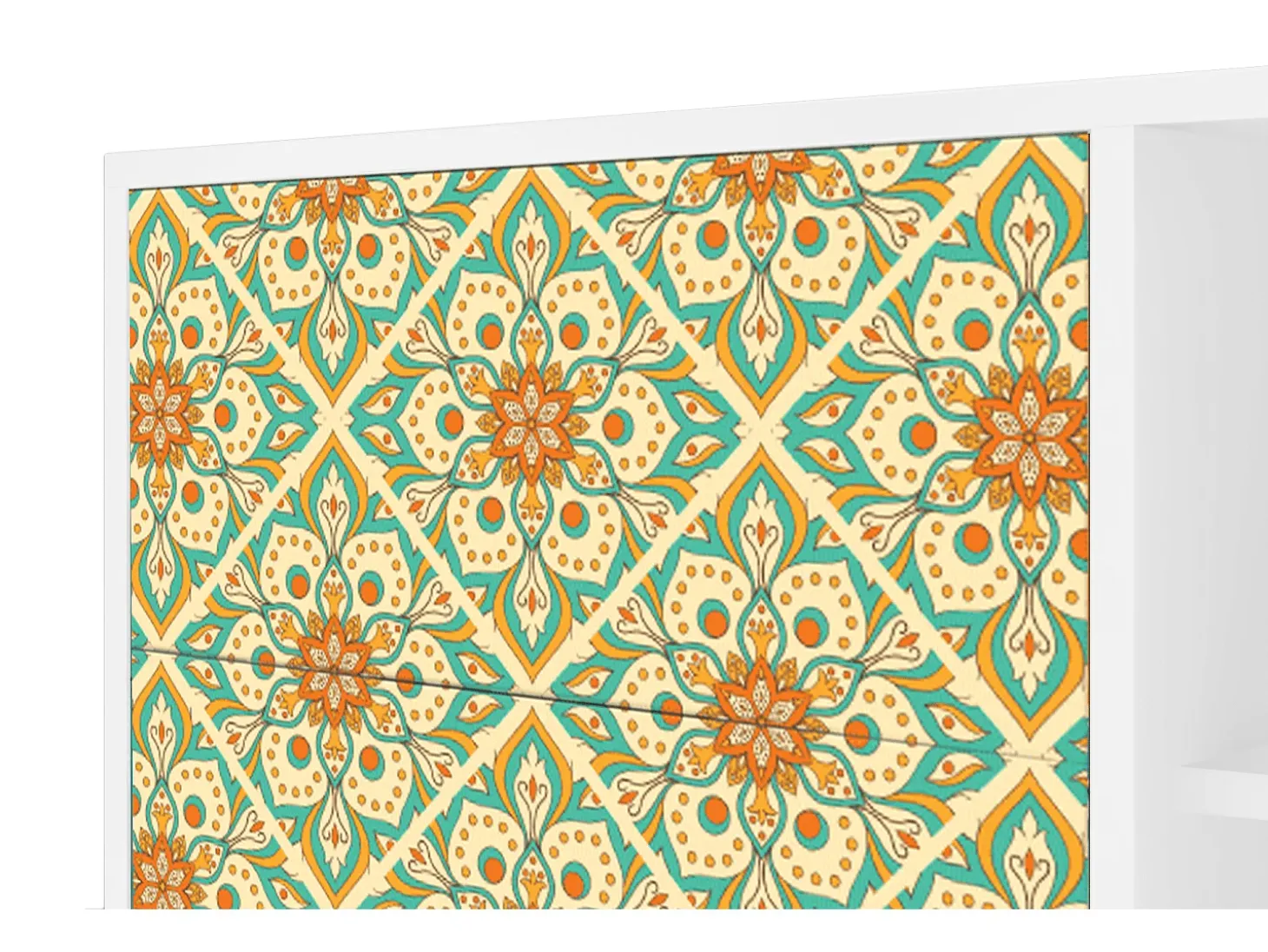 Aparador - 125x98x48 cm - BS2 - Hindu Daisy, Blanco