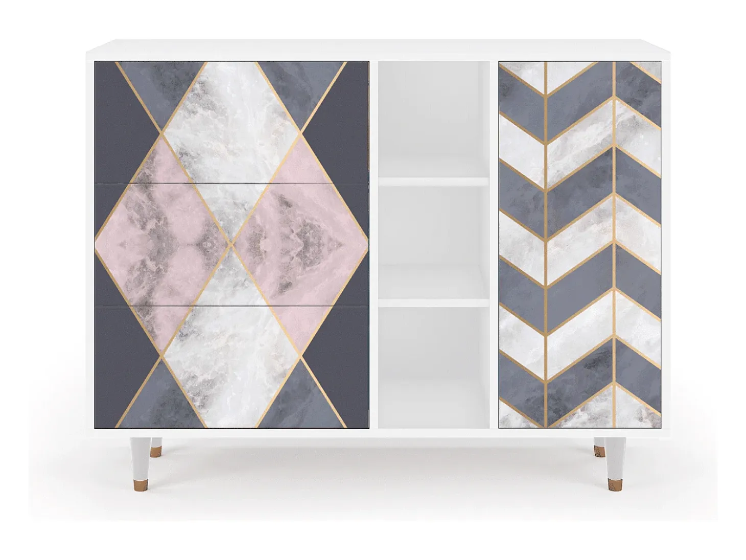 Aparador - 125x98x48 cm - BS2 - Ideal Harmony, Blanco
