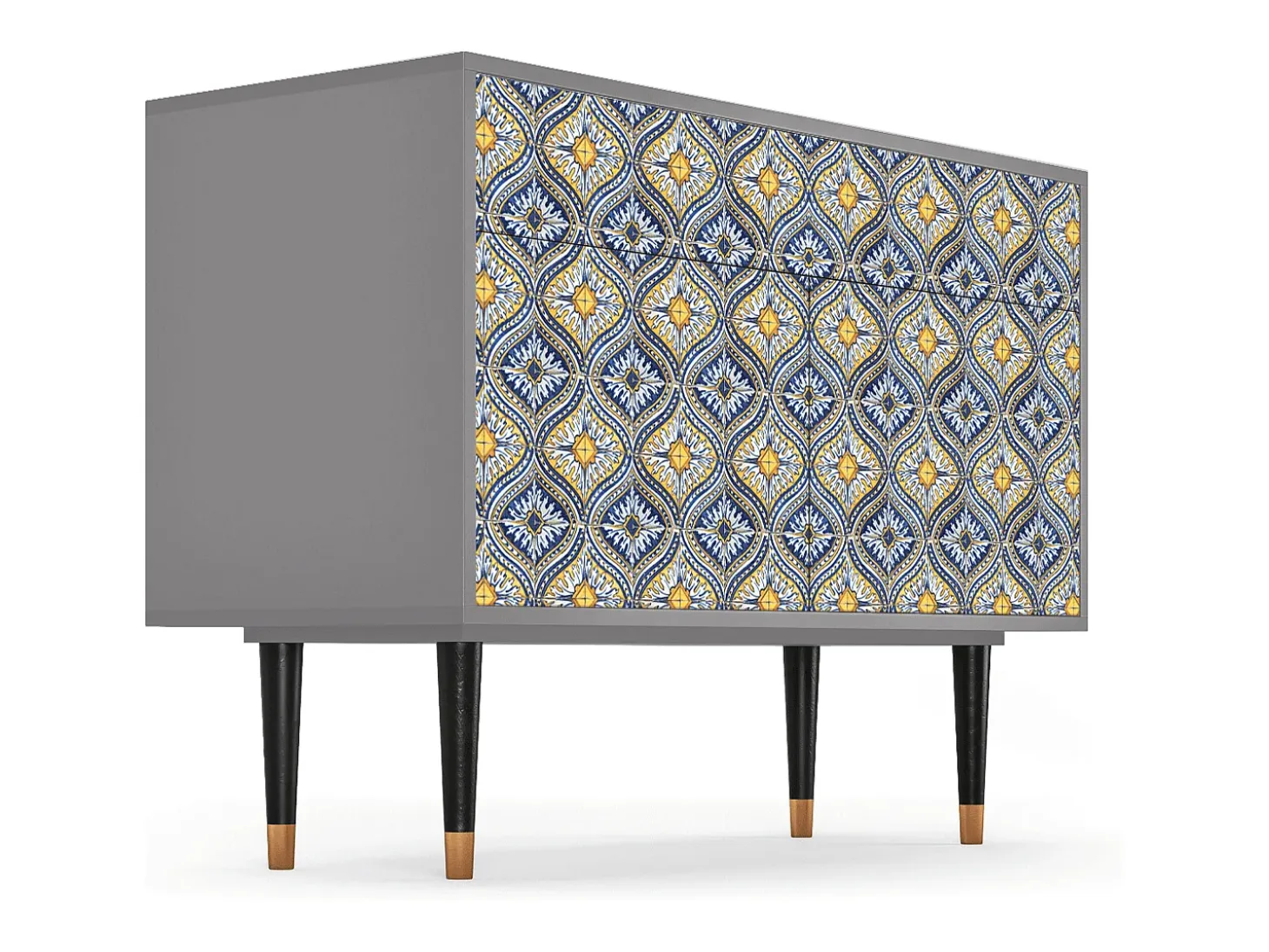 Aparador - 115x85x48 cm - BS4 - Illusory Pattern, Gris