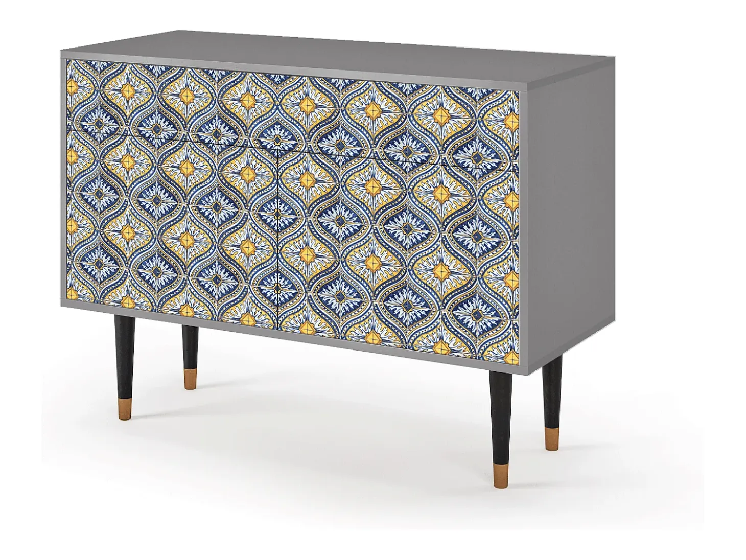 Aparador - 115x85x48 cm - BS4 - Illusory Pattern, Gris
