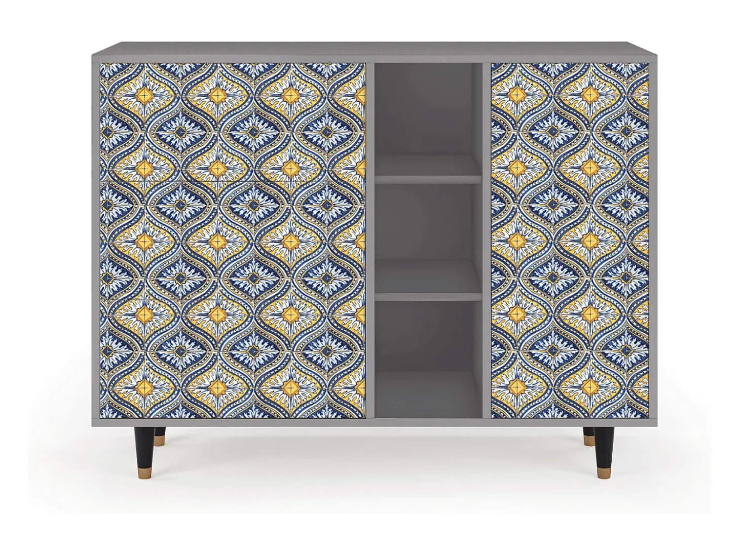 Aparador - 125x98x48 cm - BS2 - Illusory Pattern, Gris