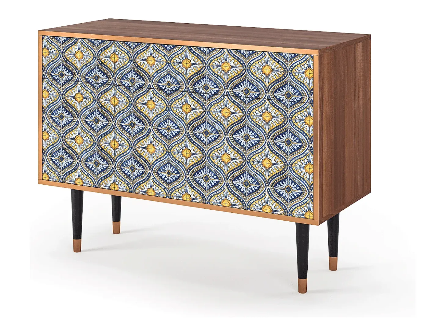 Aparador - 115x85x48 cm - BS4 - Illusory Pattern, Nogal